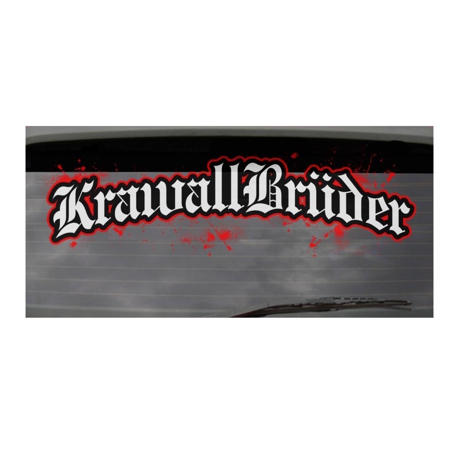 KrawallBrüder  - Logo I Heckscheibenaufkleber groß I außen