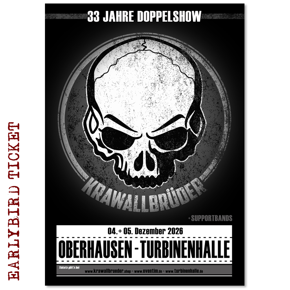 KrawallBrüder - 33 JAHRE KB, 04.+ 05. Dez 2026 Oberhausen Ticket