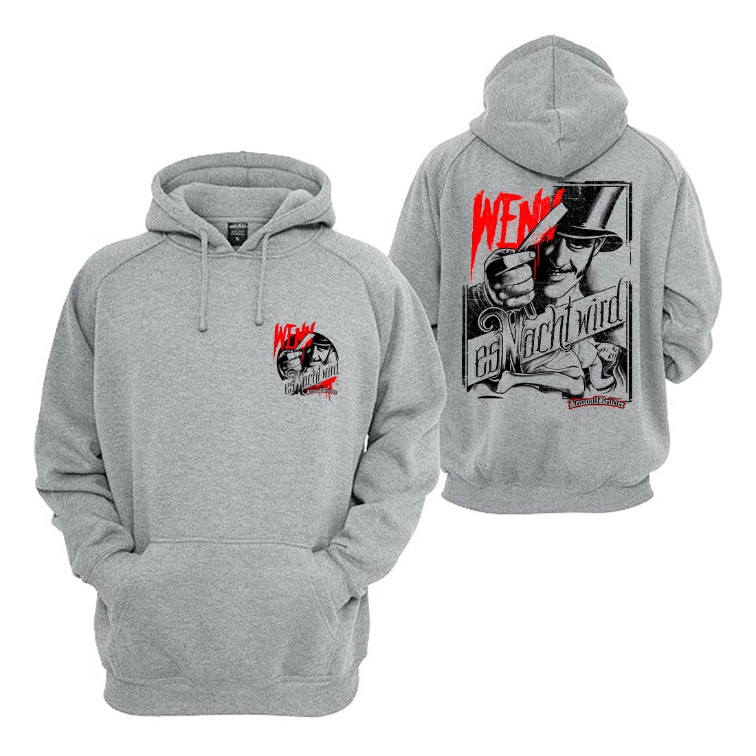 KrawallBrüder - Wenn es Nacht wird, Kapu [grau meliert]