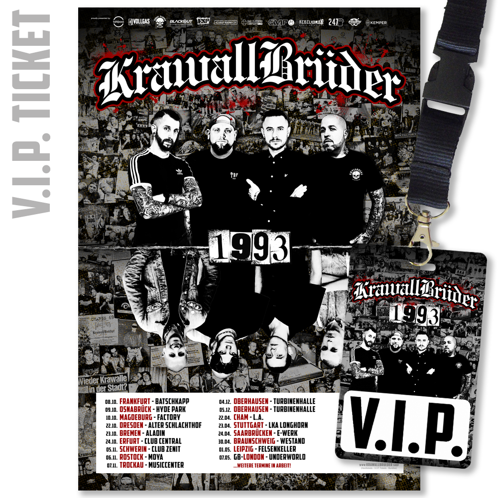 KrawallBrüder - "1993" Tour INNSBRUCK, Ticket, verschiedene Ausführungen