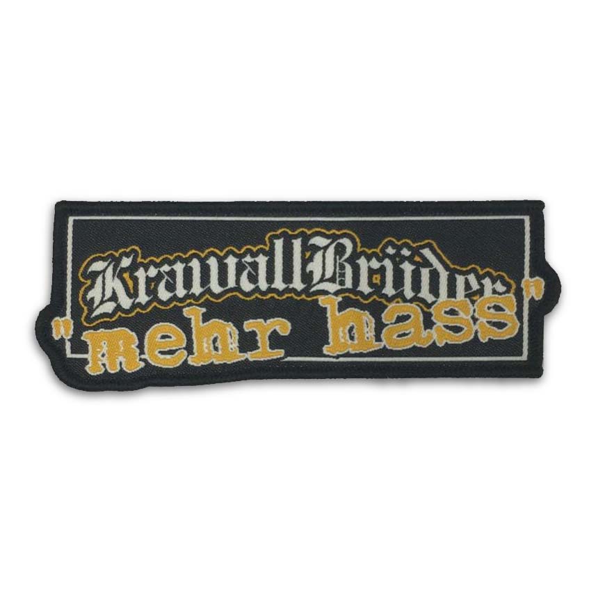 KrawallBrüder  - Logo mehr Hass, Aufnäher