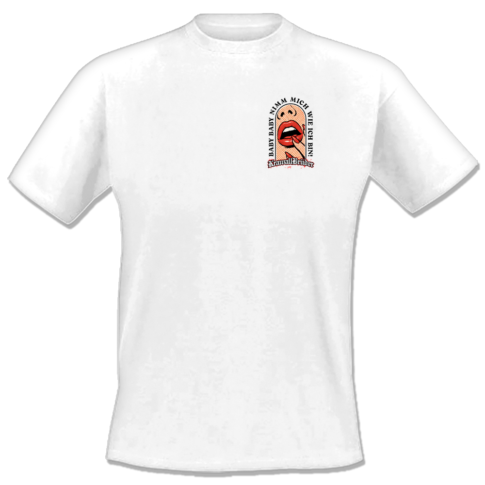 KrawallBrüder - Baby Baby Muschi, T-Shirt weiß