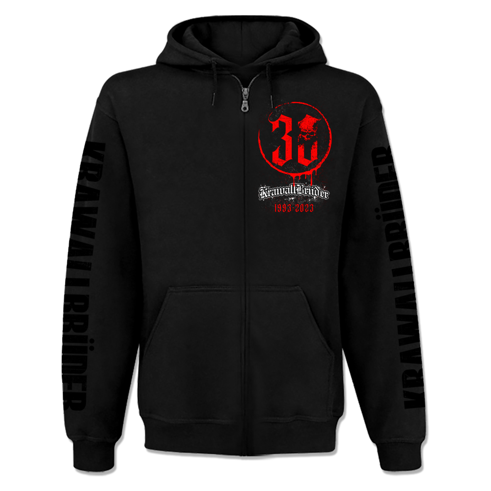 KrawallBrüder - 30 Jahre / Vier wie Brüder, Kapu-Zipp, schwarz AKTION