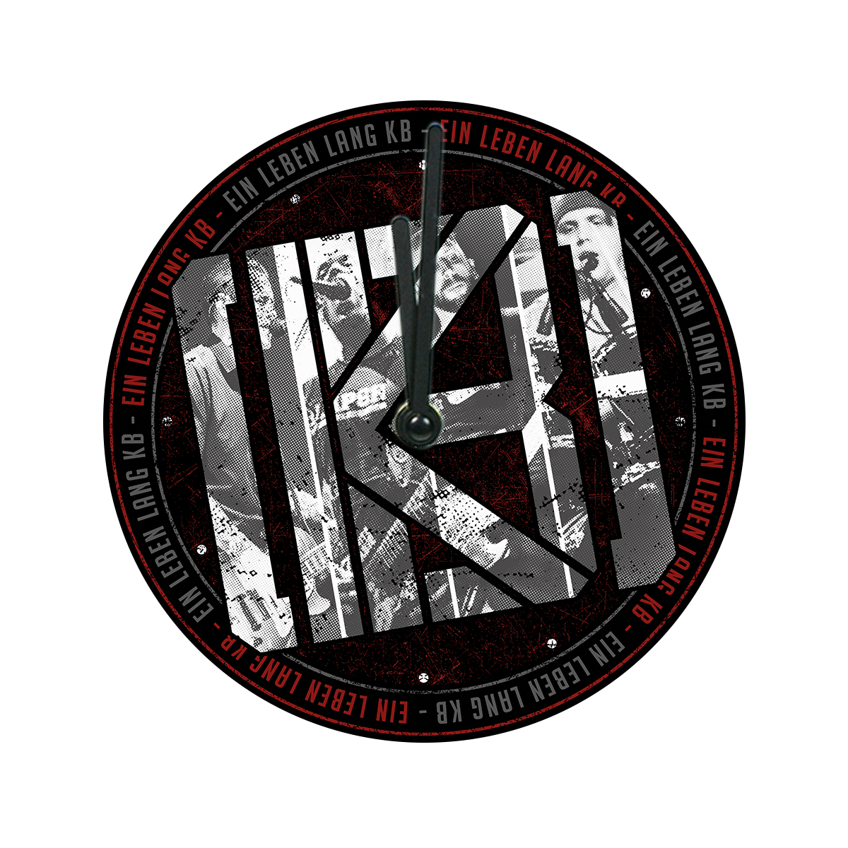 KrawallBrüder - Ein Leben lang, Glaswanduhr [schwarz]