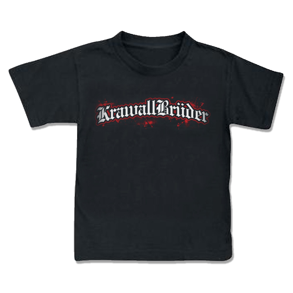 KrawallBrüder  - Logo Schriftzug, Kinder T-Shirt [schwarz]
