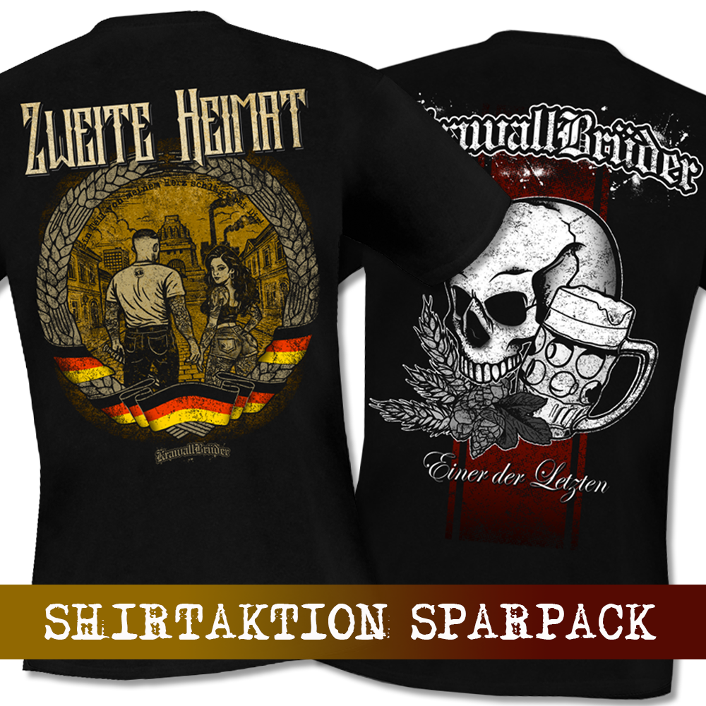 KrawallBrüder - Zweite Heimat II / Einer der Letzten II T-Shirt Sparpack AKTION