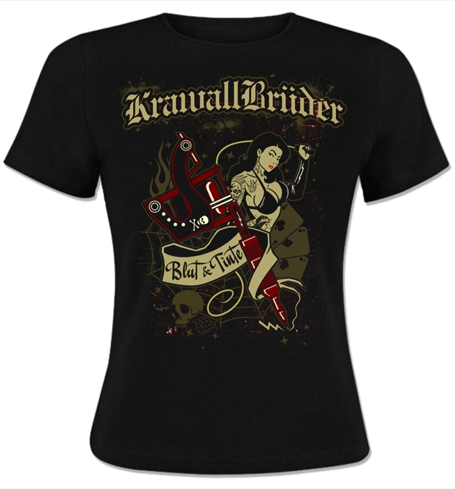 KrawallBrüder - Blut & Tinte, Girl-Shirt [schwarz]