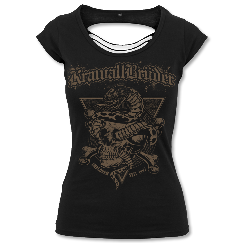 KrawallBrüder - Unbequem seit '93, Back Cut Girl Shirt, schwarz