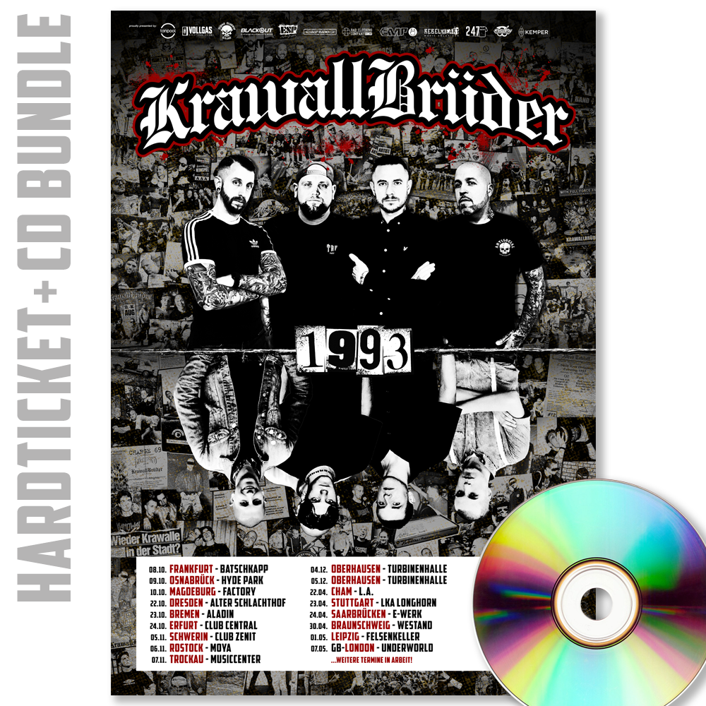 KrawallBrüder - "1993" Tour FRANKFURT, Ticket, verschiedene Ausführungen