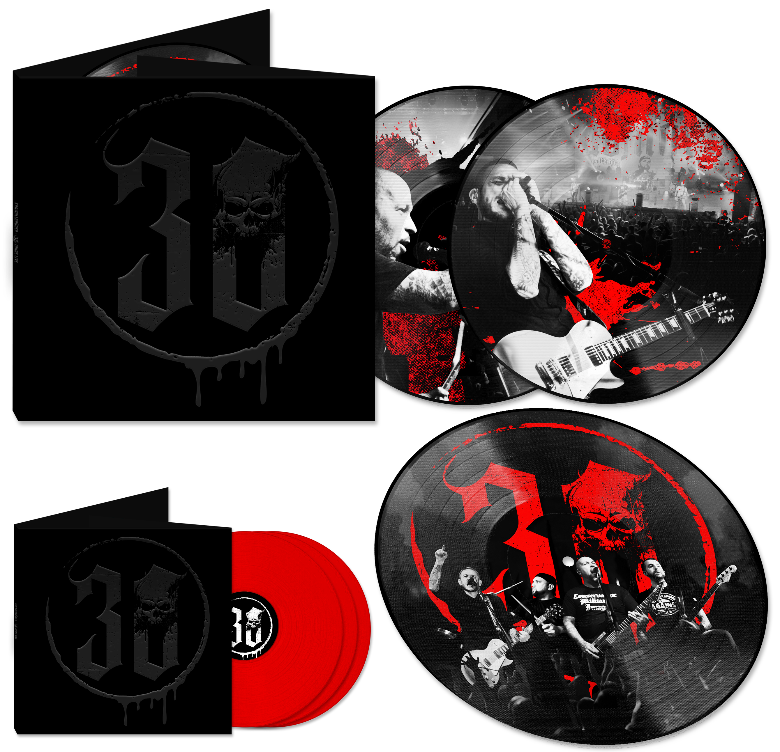 KrawallBrüder - 30 Jahre LIVE, 3-LP im Gatefoldcover lim. 500, verschiedene Ausführungen