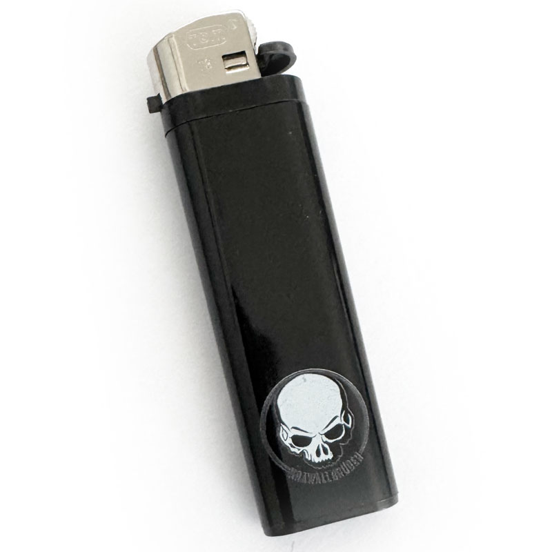 KrawallBrüder  - Skull 24 Logo rund, Feuerzeug