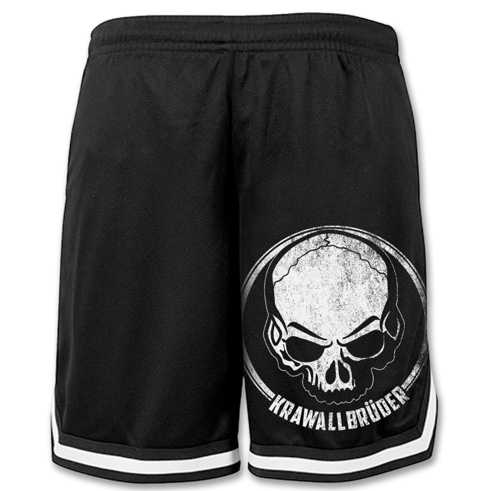 KrawallBrüder - Skull 24, Mesh Short [schwarz]