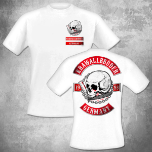 KrawallBrüder - Patch, T-Shirt weiss