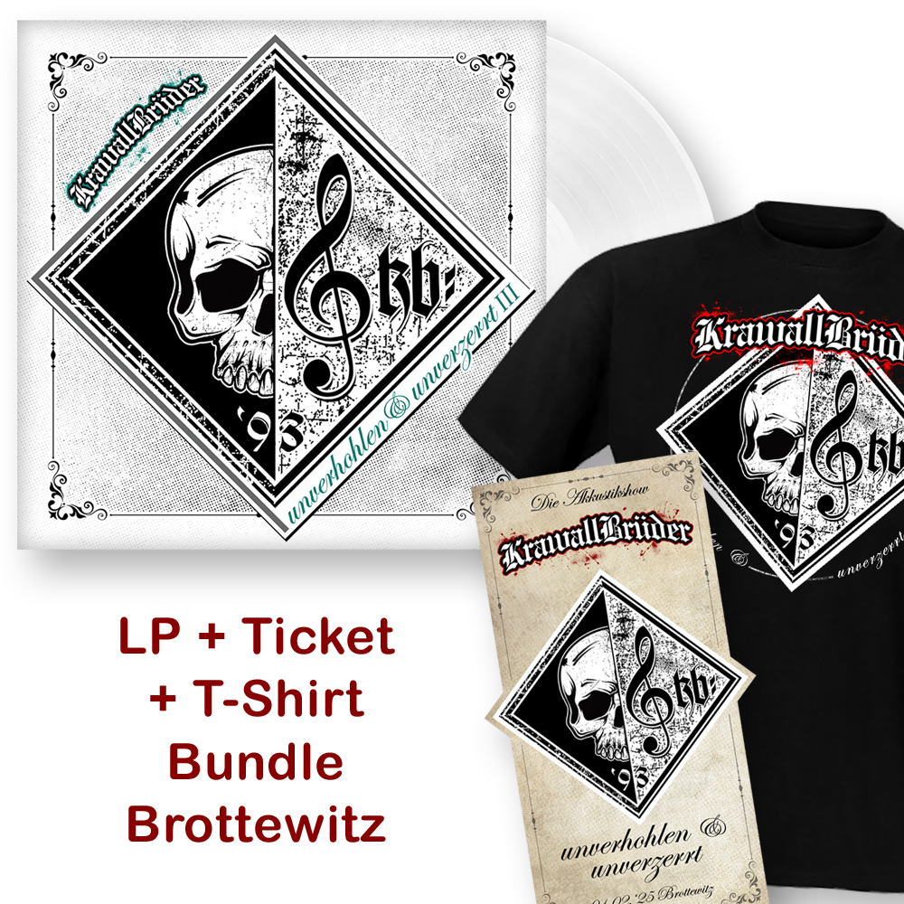 KrawallBrüder - Unverhohlen & unverzerrt III, DoLP + Ticket + T-Shirt Brottewitz 01.02.2025 UUUIII