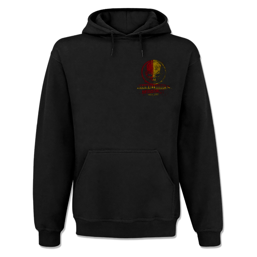 KrawallBrüder - Skull / Rot / Gold , Kapuzenpullover schwarz