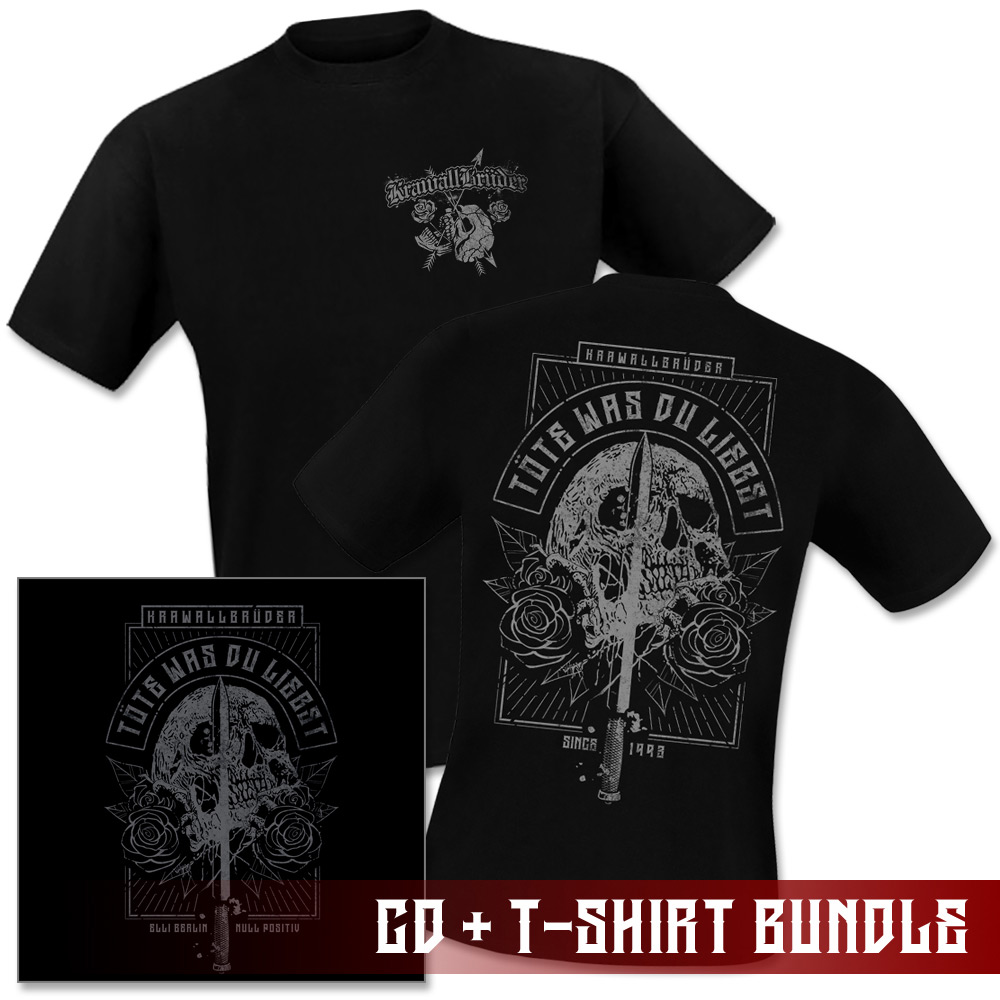 KrawallBrüder - Töte was Du liebst, T-Shirt + CD Bundle