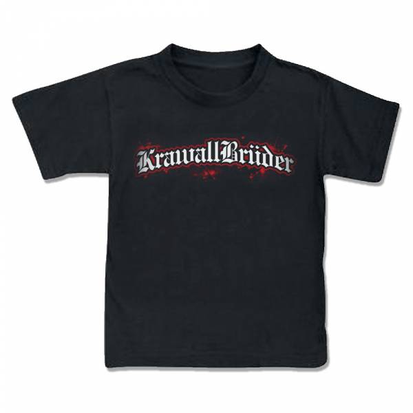 KrawallBrüder - Logo Schriftzug, Kinder T-Shirt [schwarz]