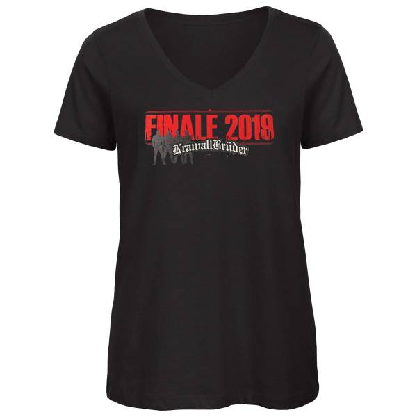 KrawallBrüder - Finale 2019, Girls V-Neck Shirt [schwarz]
