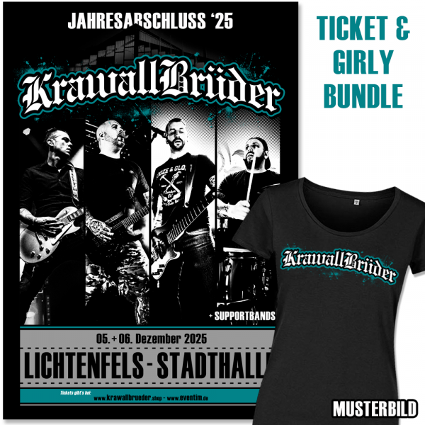 KrawallBrüder - Jahresabschluss '25, 05.+06. Dez 2025 Lichtenfels Early Bird Ticket + Girly-Shirt